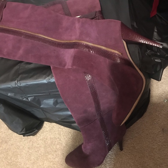 Michael Kors over the knee suede and leather boots - Picture 2 of 2